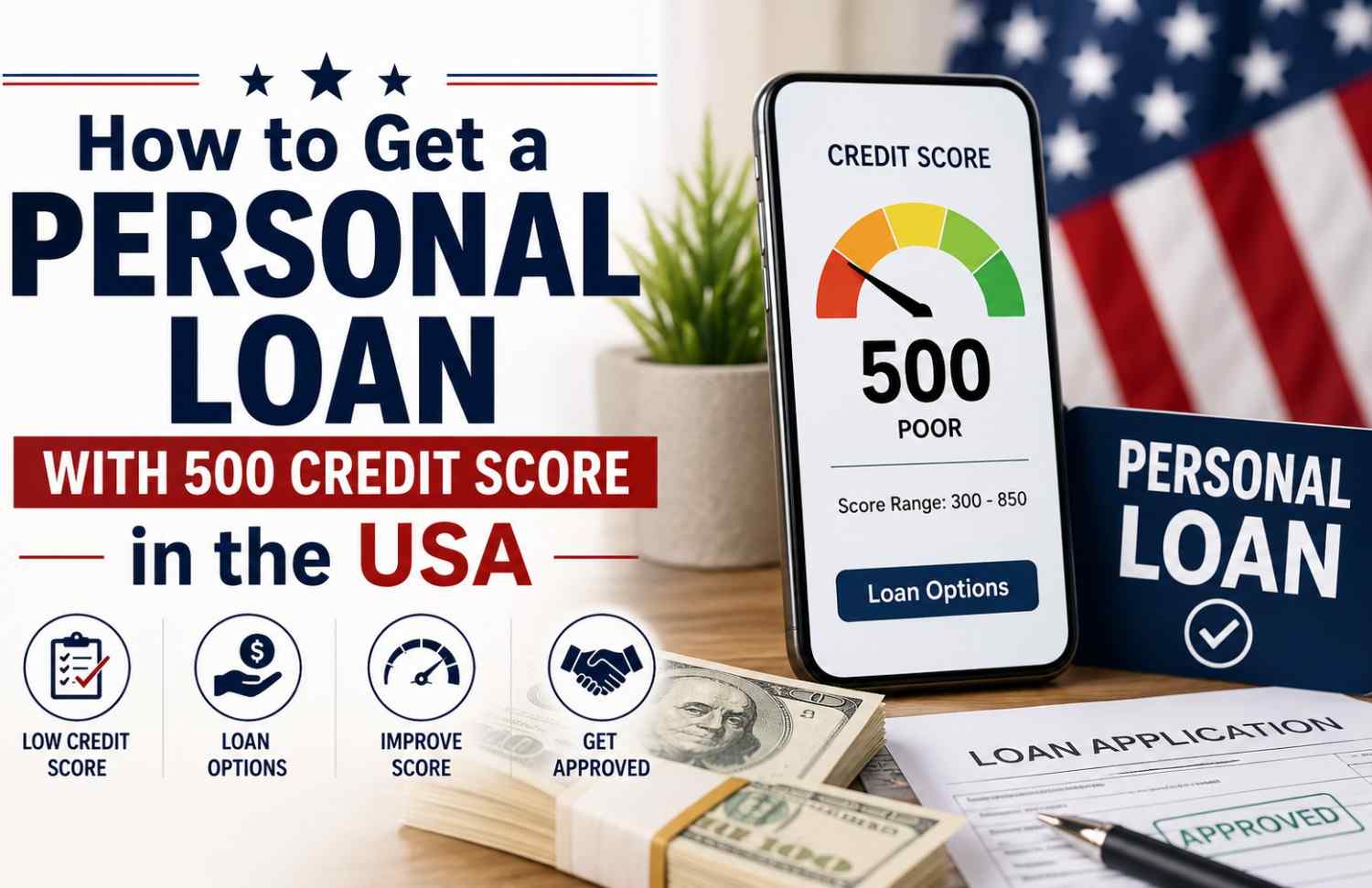 personal loan with 500 credit score